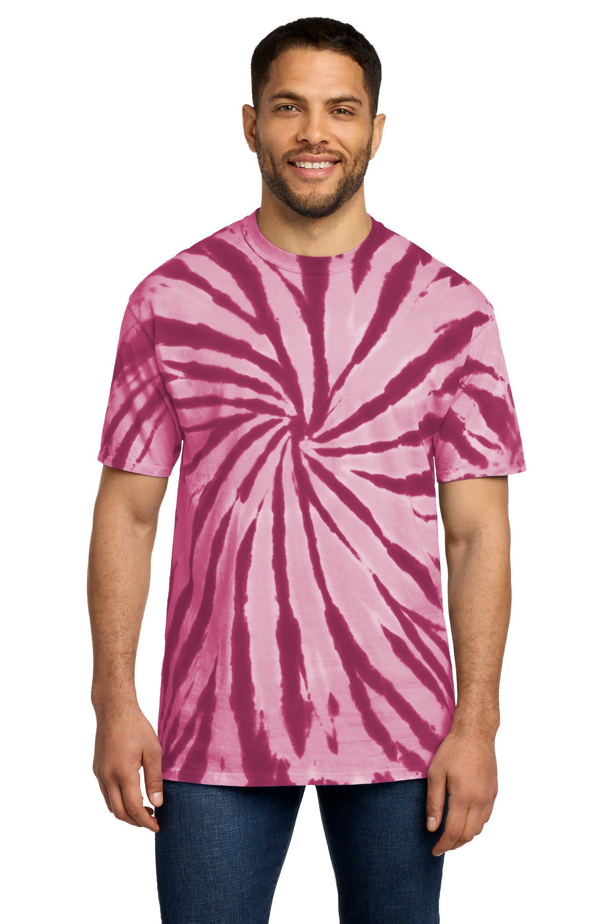 Port & Co Tie-Dye Tee - Maroon