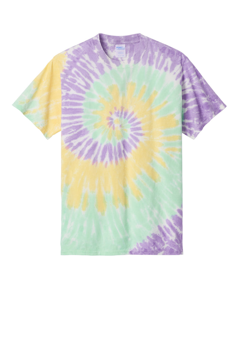 Port & Co Tie-Dye Tee - Mint Rainbow