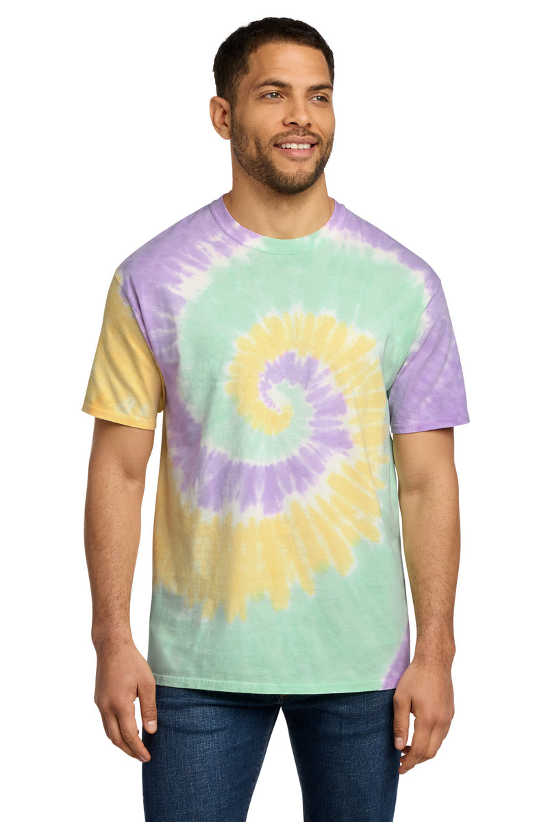 Port & Co Tie-Dye Tee - Mint Rainbow