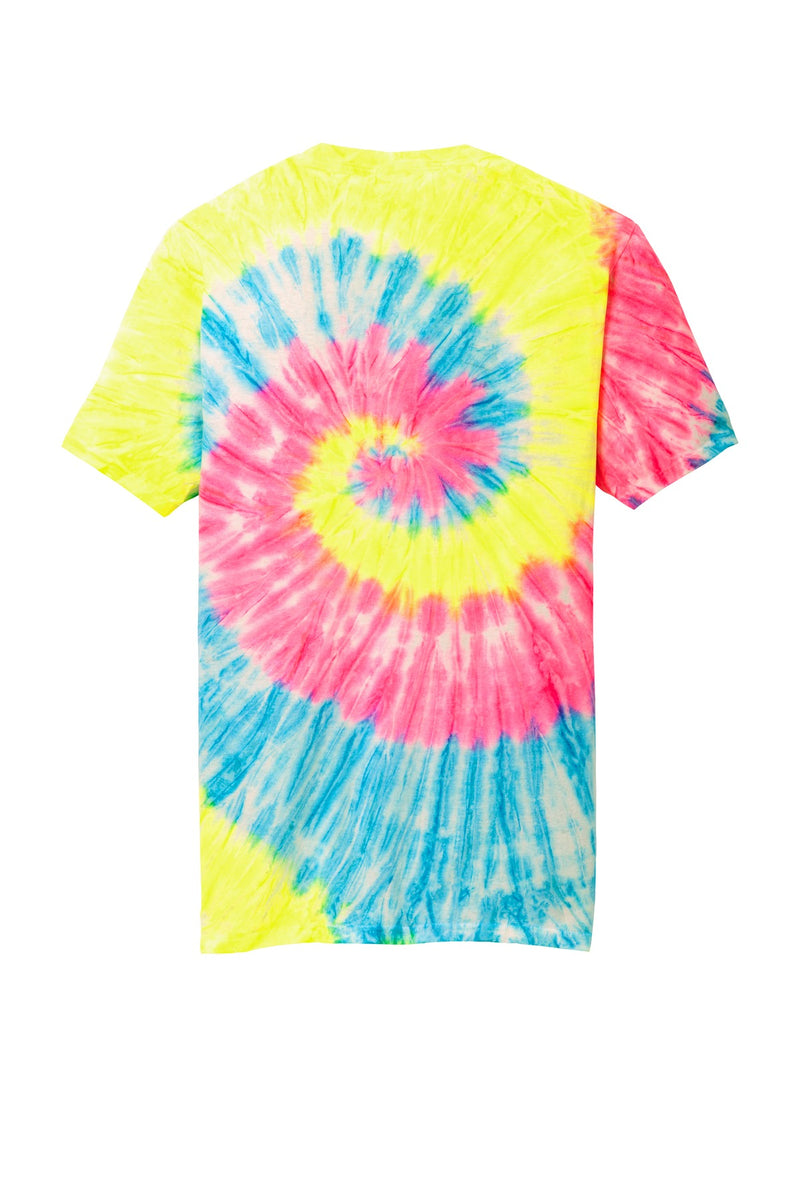 Port & Co Tie-Dye Tee - Neon Rainbow