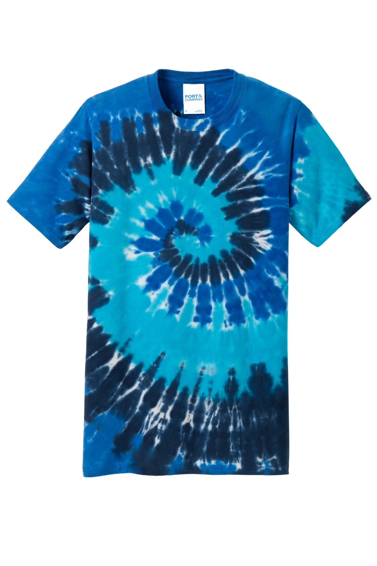 Port & Co Tie-Dye Tee - Ocean Rainbow