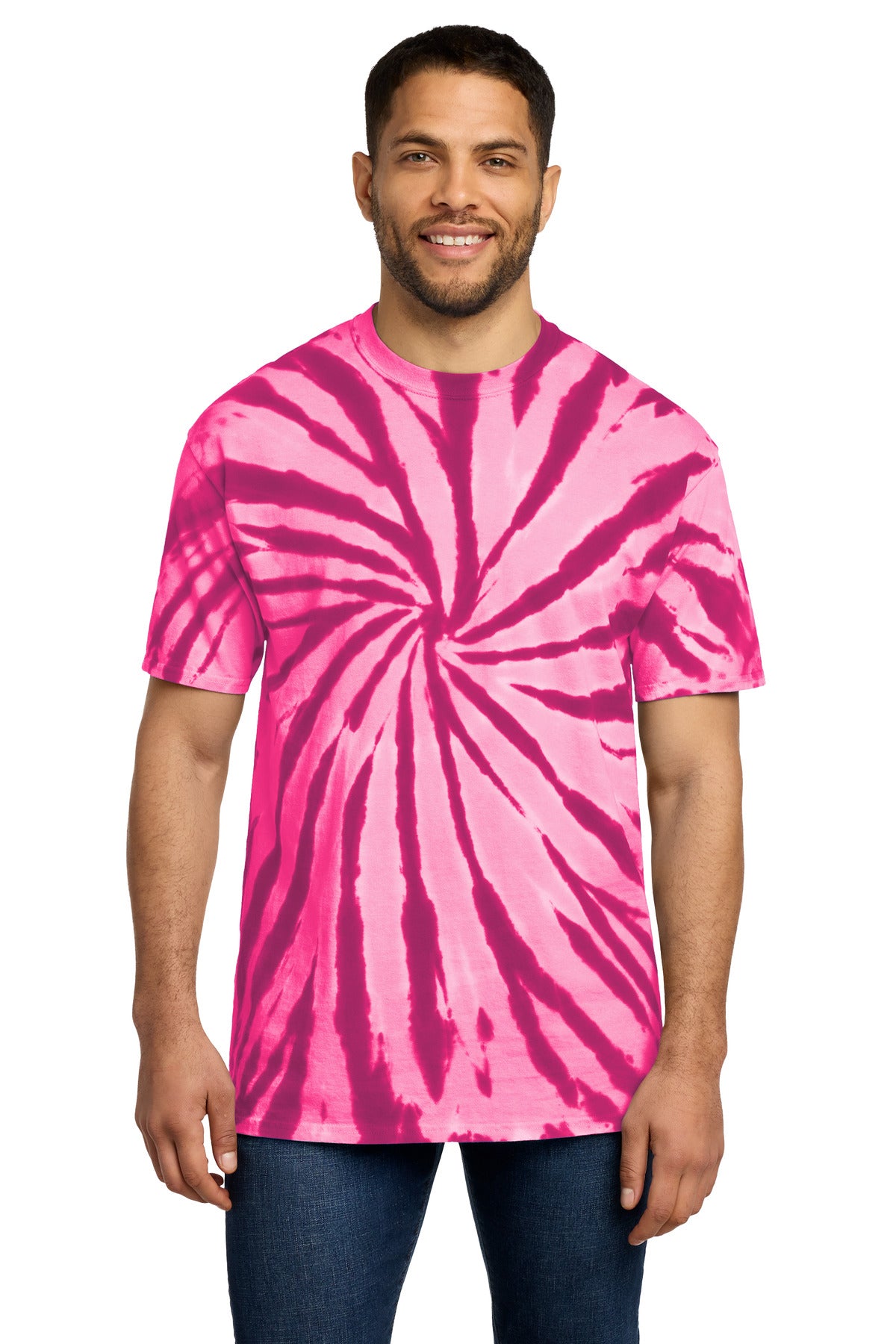 Port & Co Tie-Dye Tee - Pink