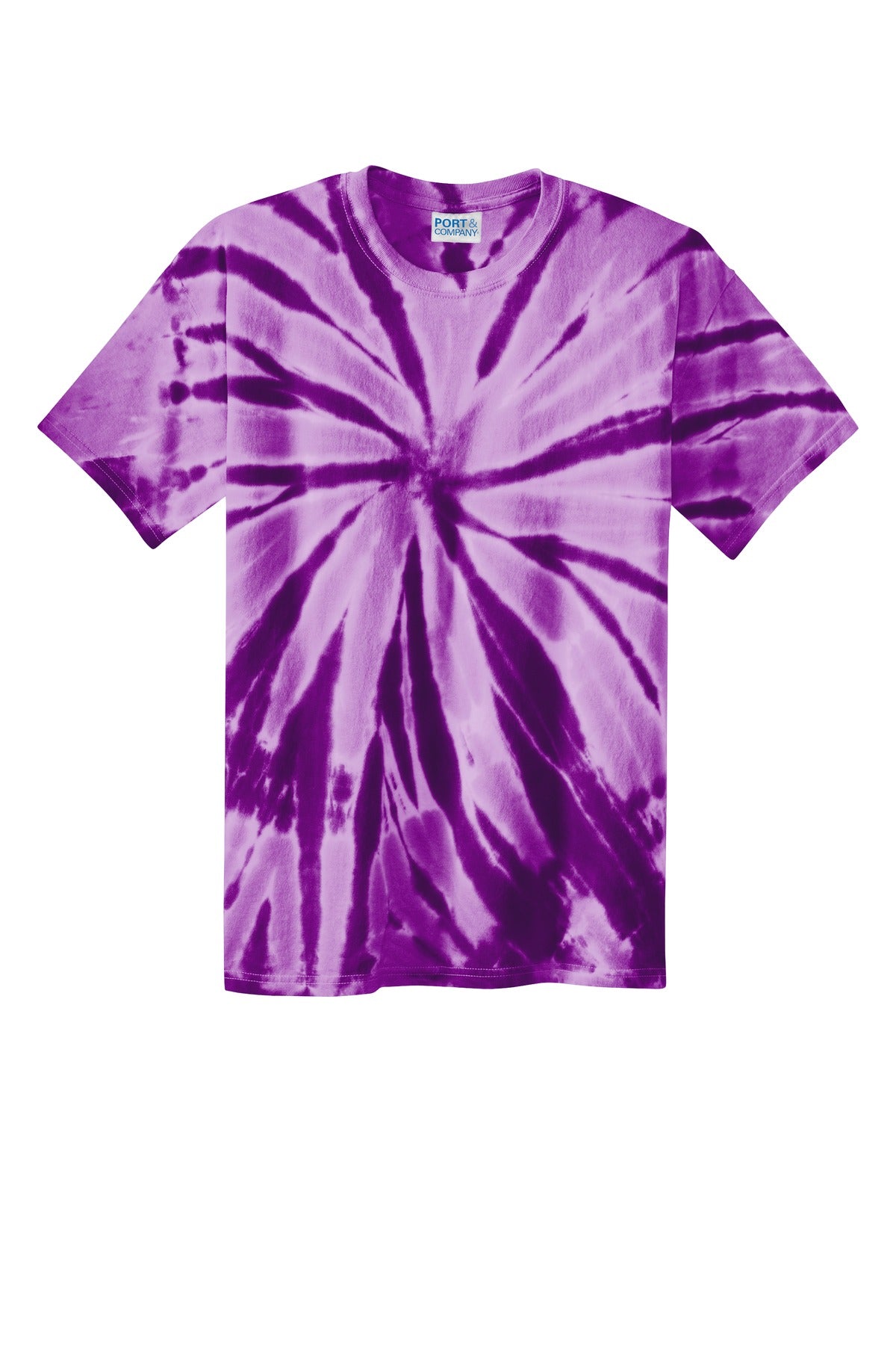 Port & Co Tie-Dye Tee - Purple