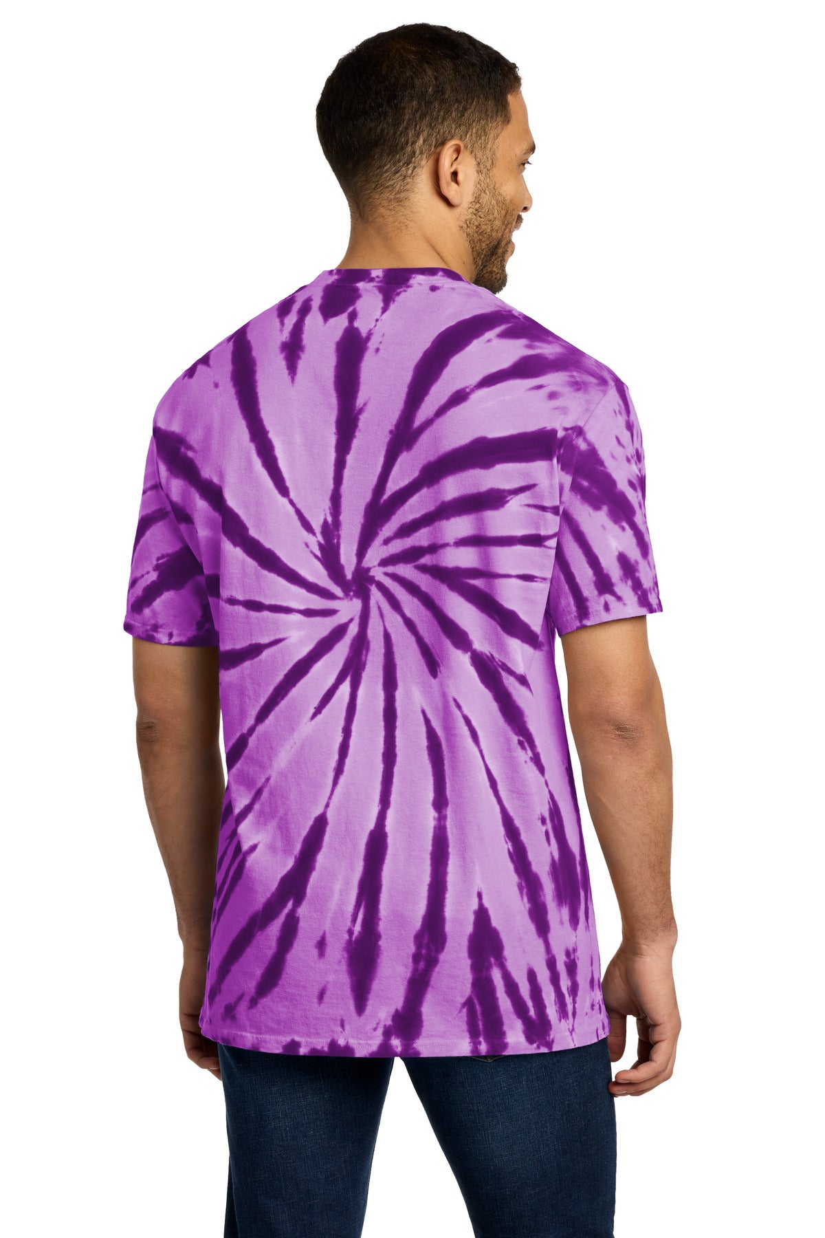 Port & Co Tie-Dye Tee - Purple