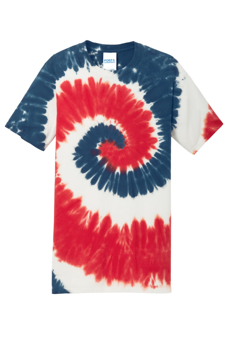 Port & Co Tie-Dye Tee - USA Rainbow