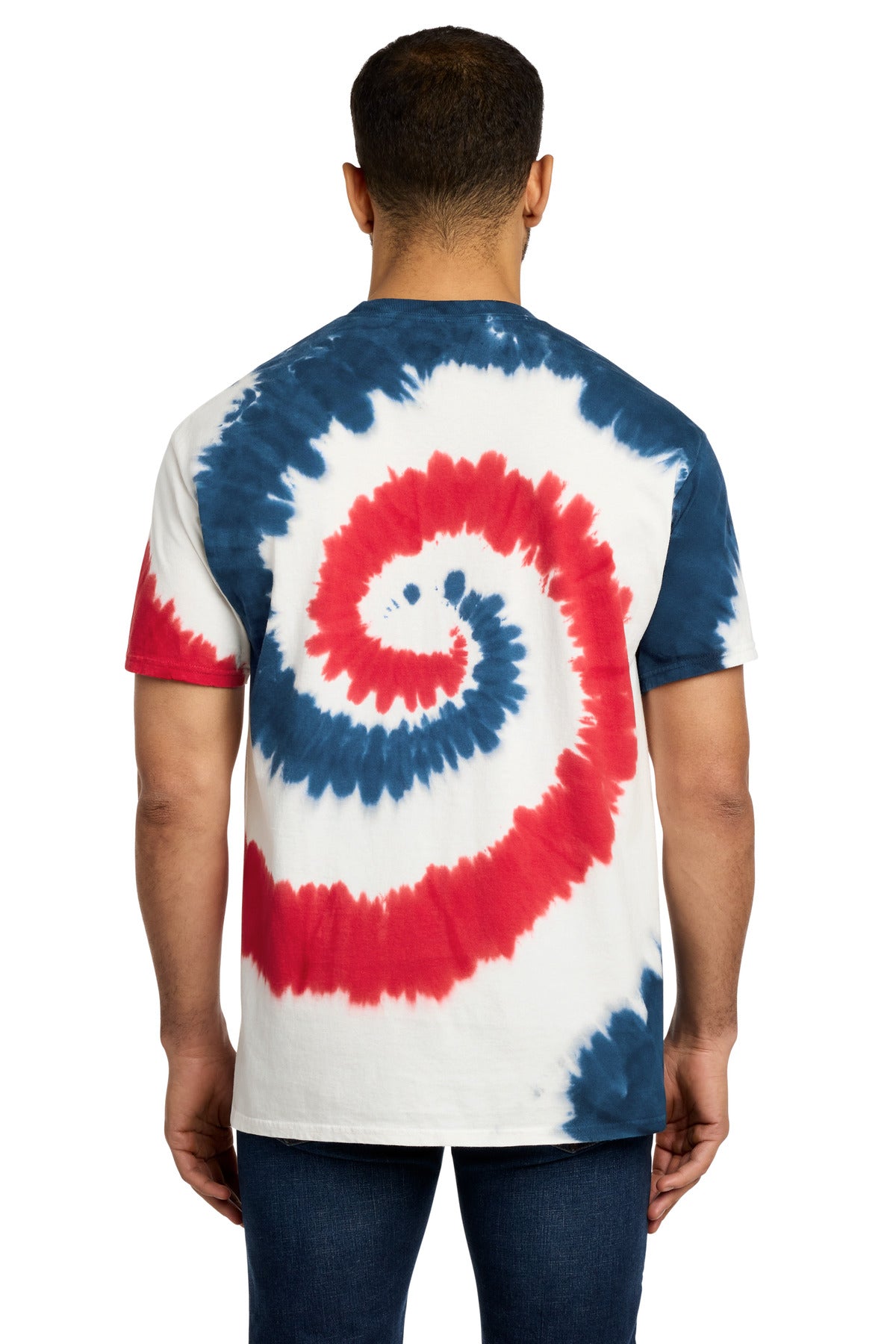 Port & Co Tie-Dye Tee - USA Rainbow