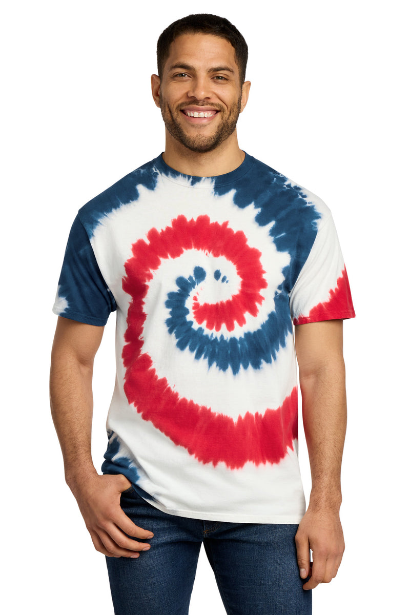 Port & Co Tie-Dye Tee - USA Rainbow