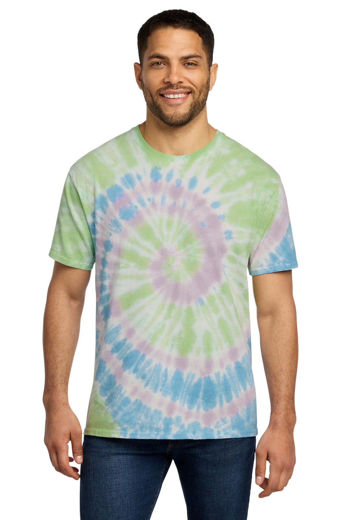 Port & Co Tie-Dye Tee - Watercolor Spiral