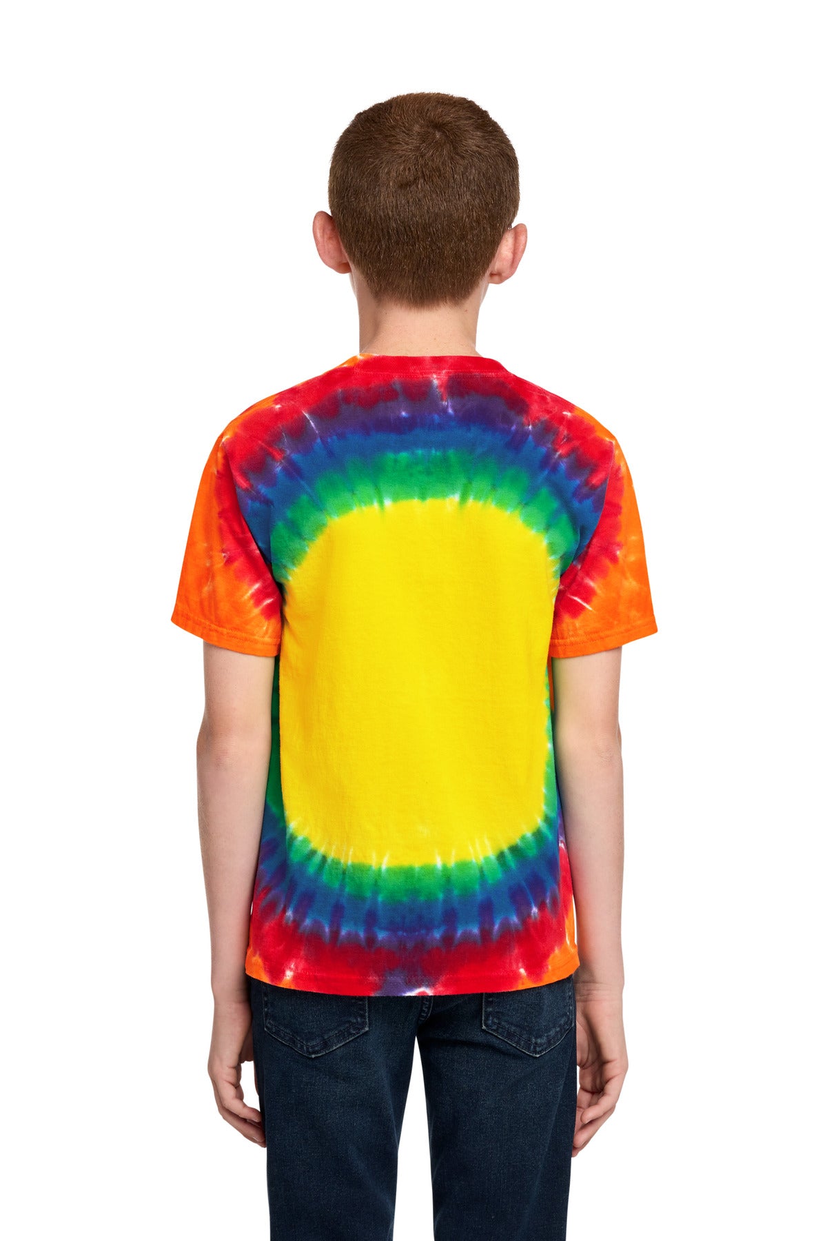 Port & Co Youth Window Tie-Dye Tee - Rainbow