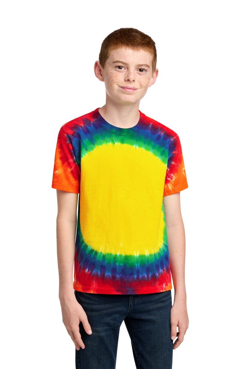 Port & Co Youth Window Tie-Dye Tee - Rainbow