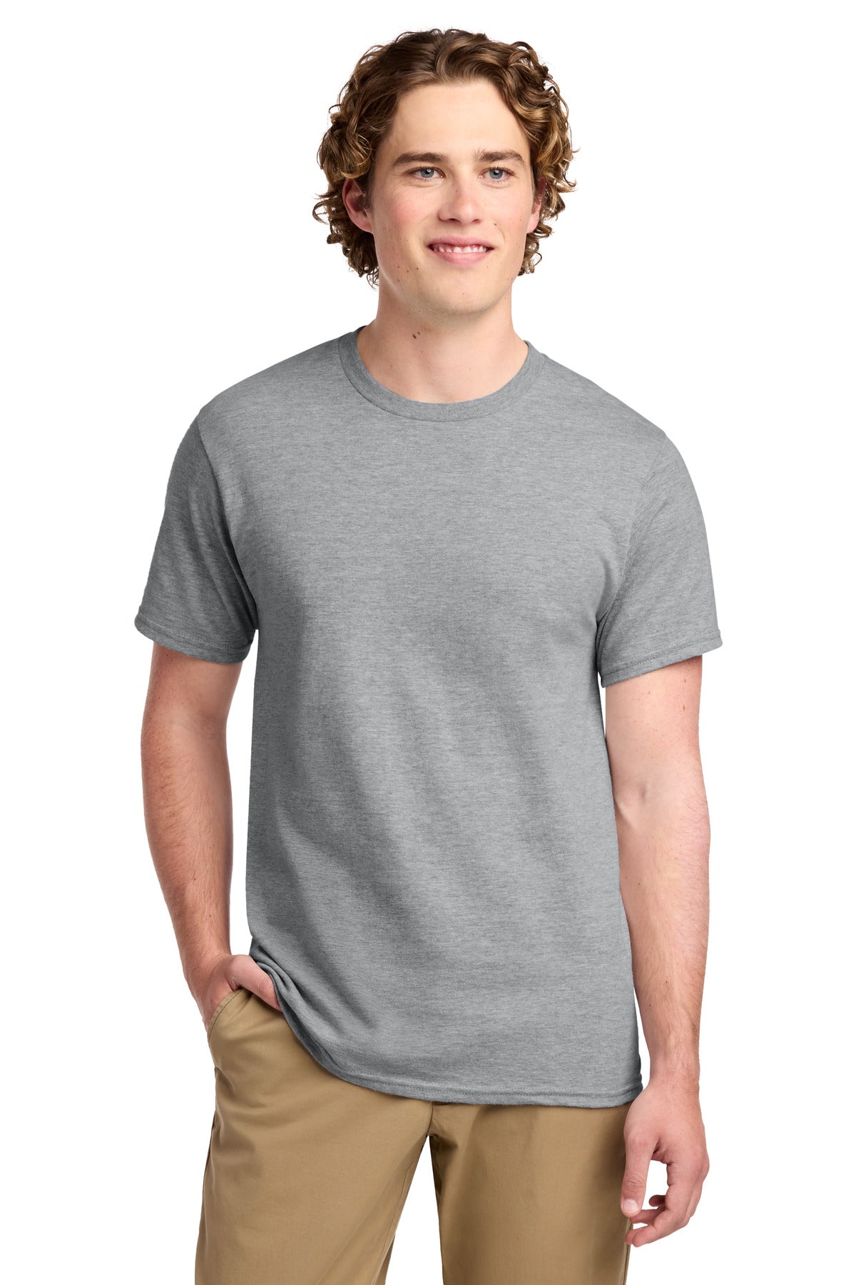Port & Co Ring Spun Cotton Tee - Athletic Heather
