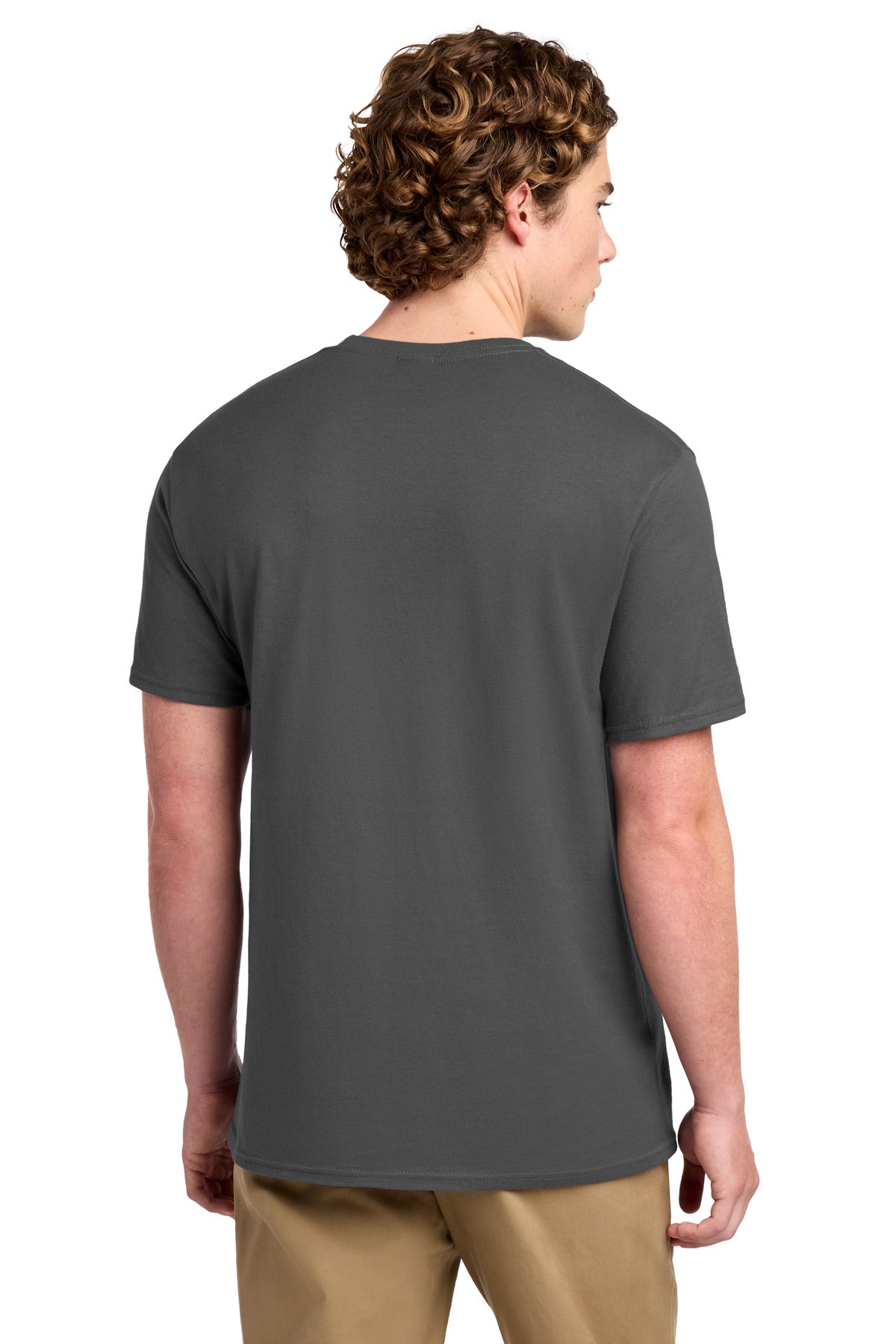 Port & Co Ring Spun Cotton Tee - Charcoal