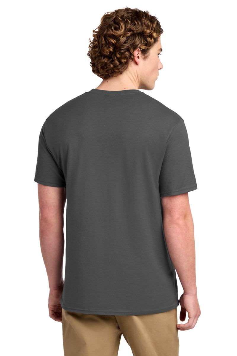 Port & Co Ring Spun Cotton Tee - Charcoal