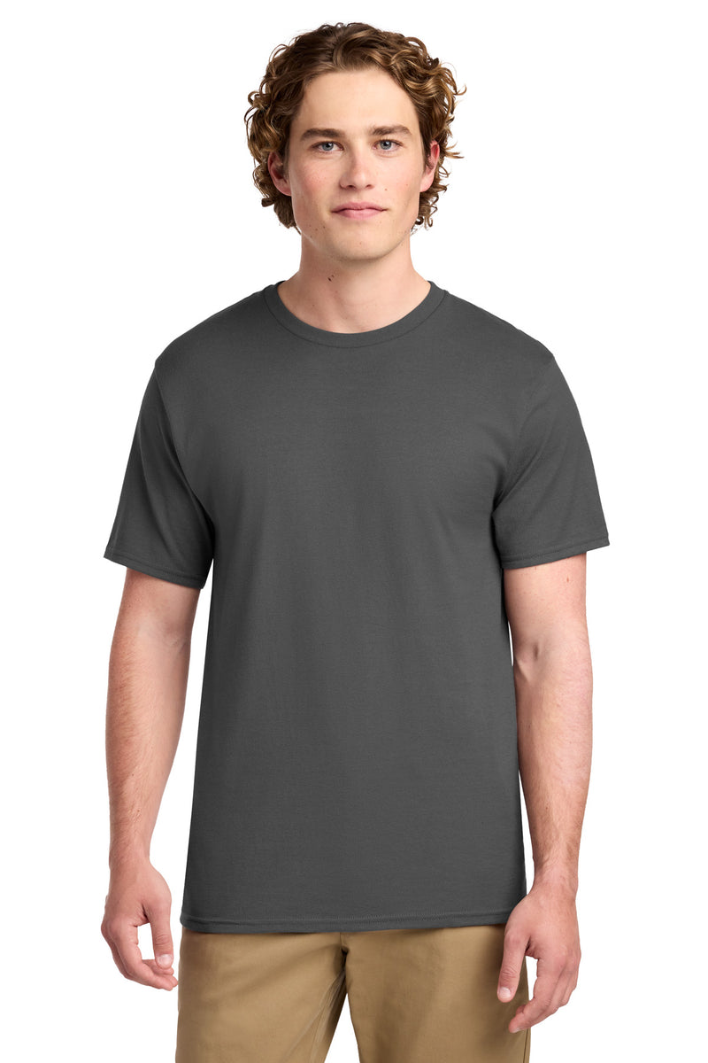 Port & Co Ring Spun Cotton Tee - Charcoal