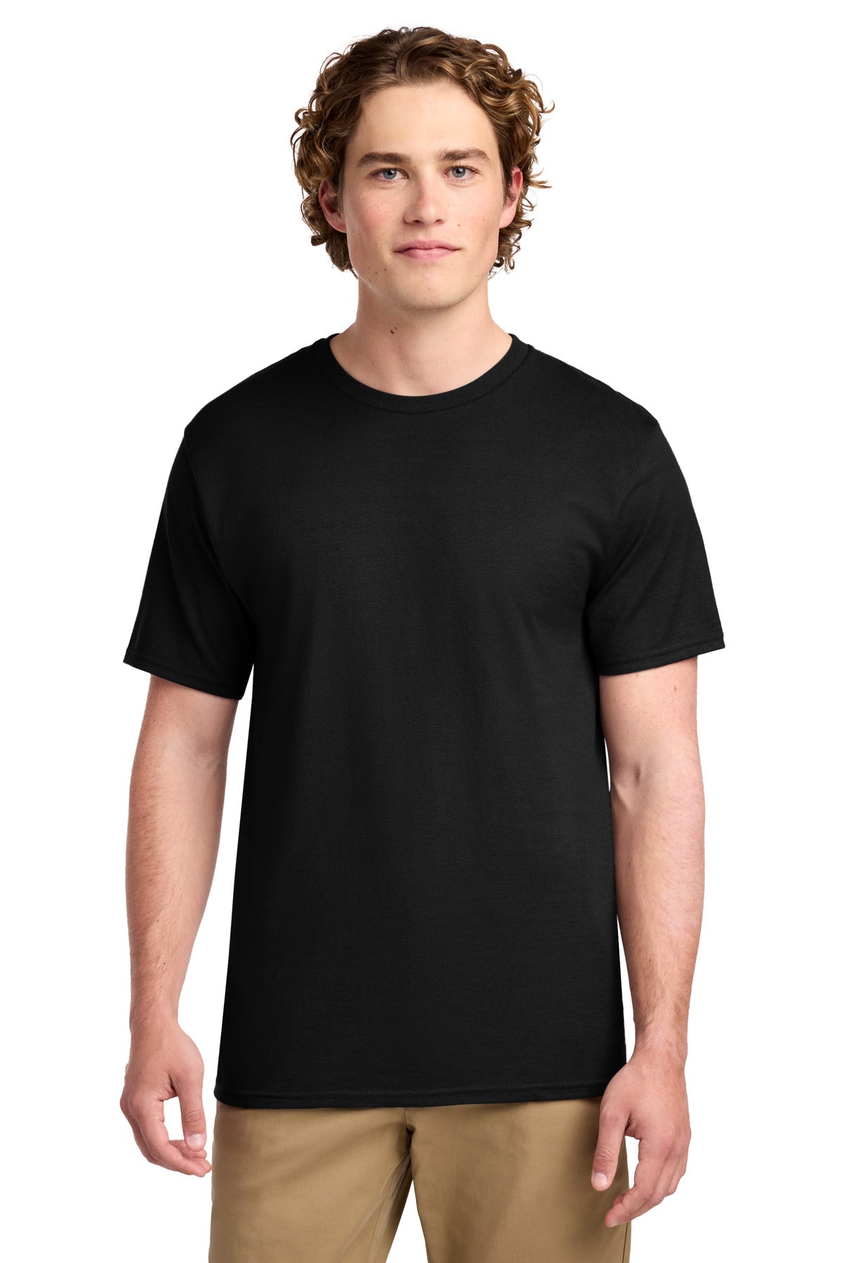 Port & Co Ring Spun Cotton Tee - Jet Black