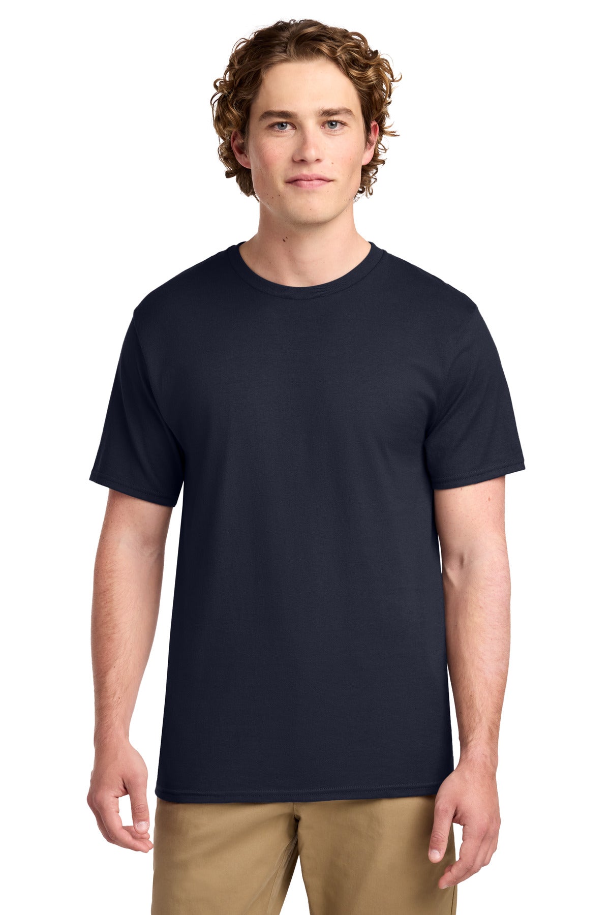 Port & Co Ring Spun Cotton Tee - Navy
