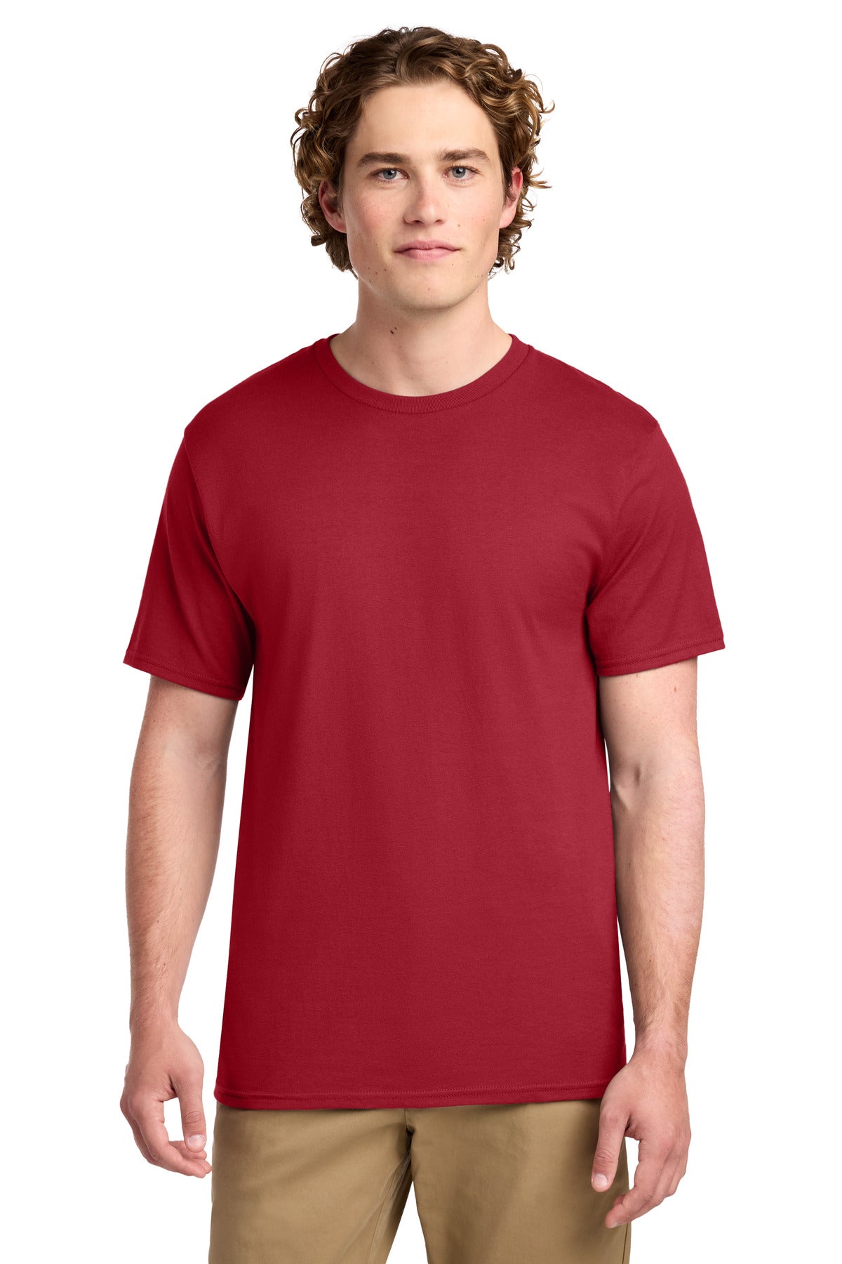 Port & Co Ring Spun Cotton Tee - Red