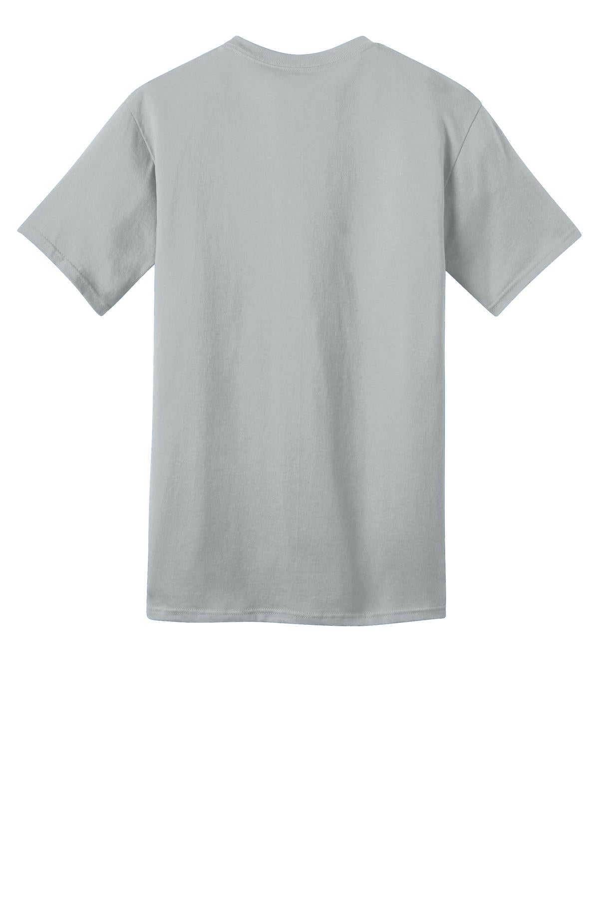 Port & Co Ring Spun Cotton Tee - Silver