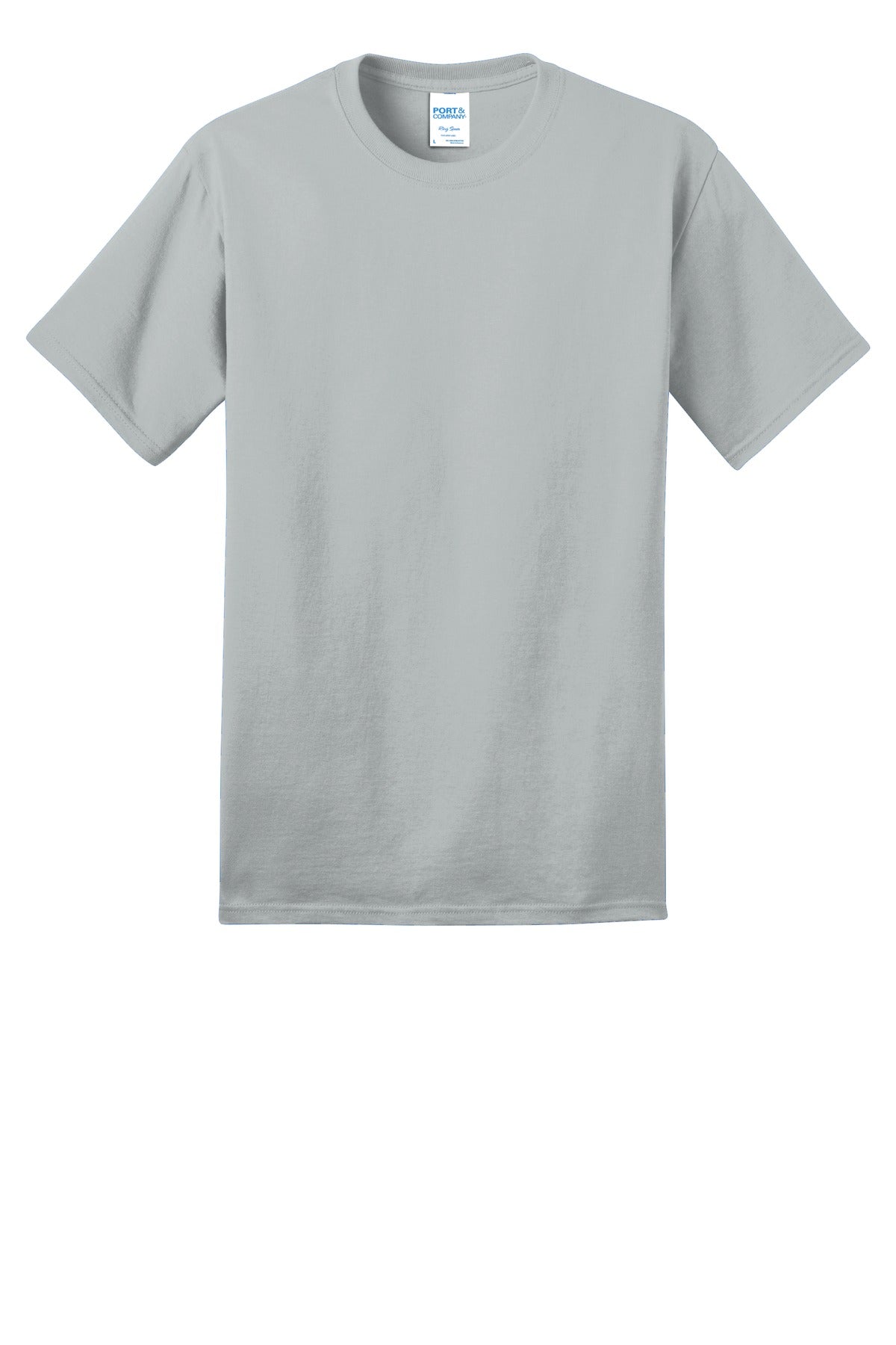 Port & Co Ring Spun Cotton Tee - Silver