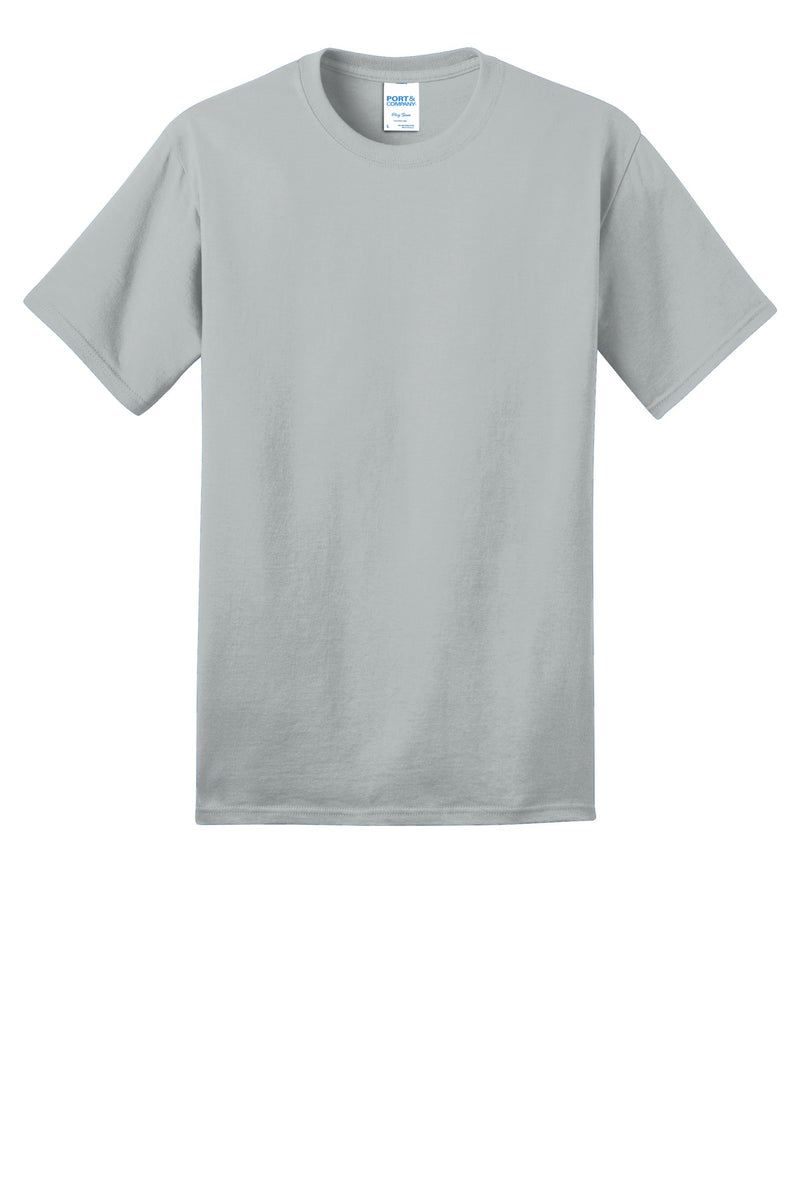 Port & Co Ring Spun Cotton Tee - Silver
