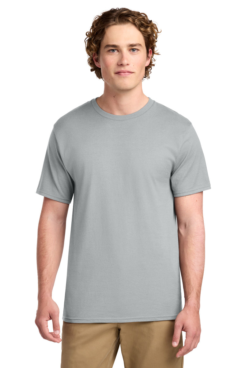 Port & Co Ring Spun Cotton Tee - Silver