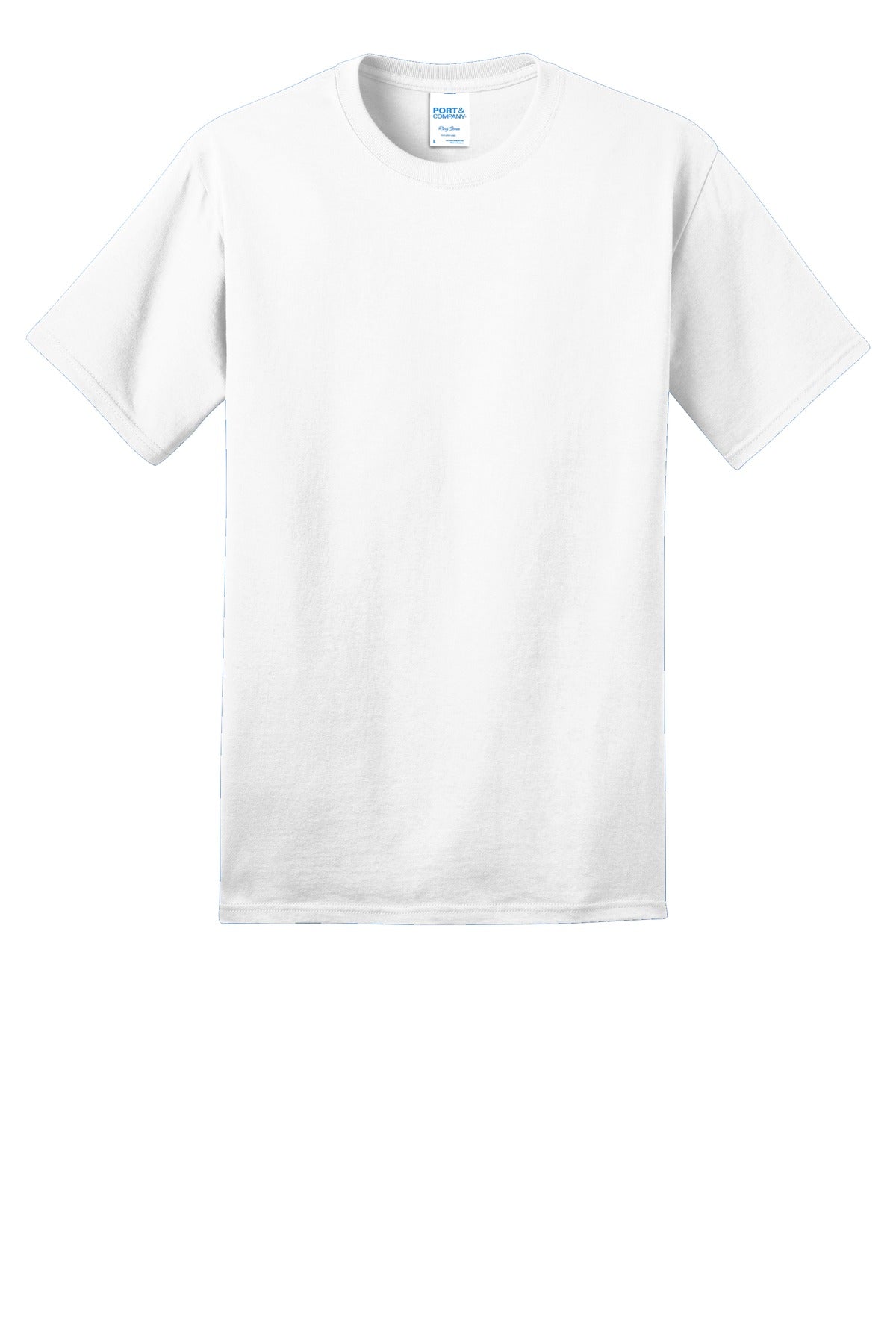 Port & Co Ring Spun Cotton Tee - White