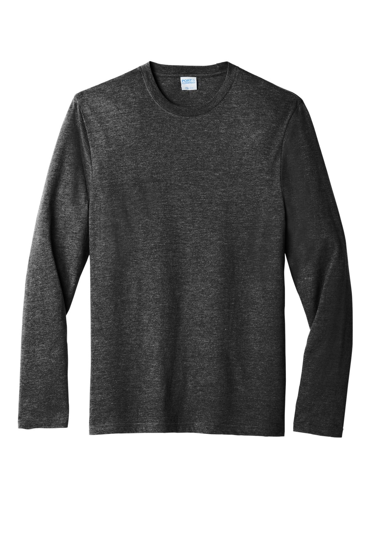 Port & Co Tri-Blend Long Sleeve Tee - Black Heather
