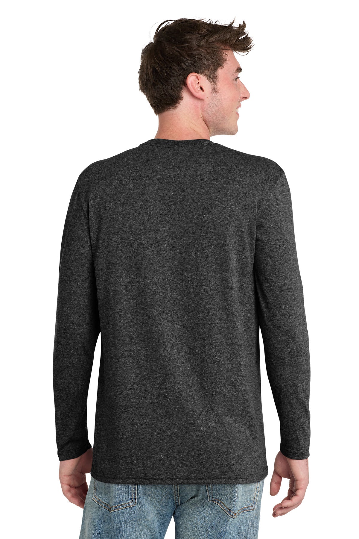 Port & Co Tri-Blend Long Sleeve Tee - Black Heather