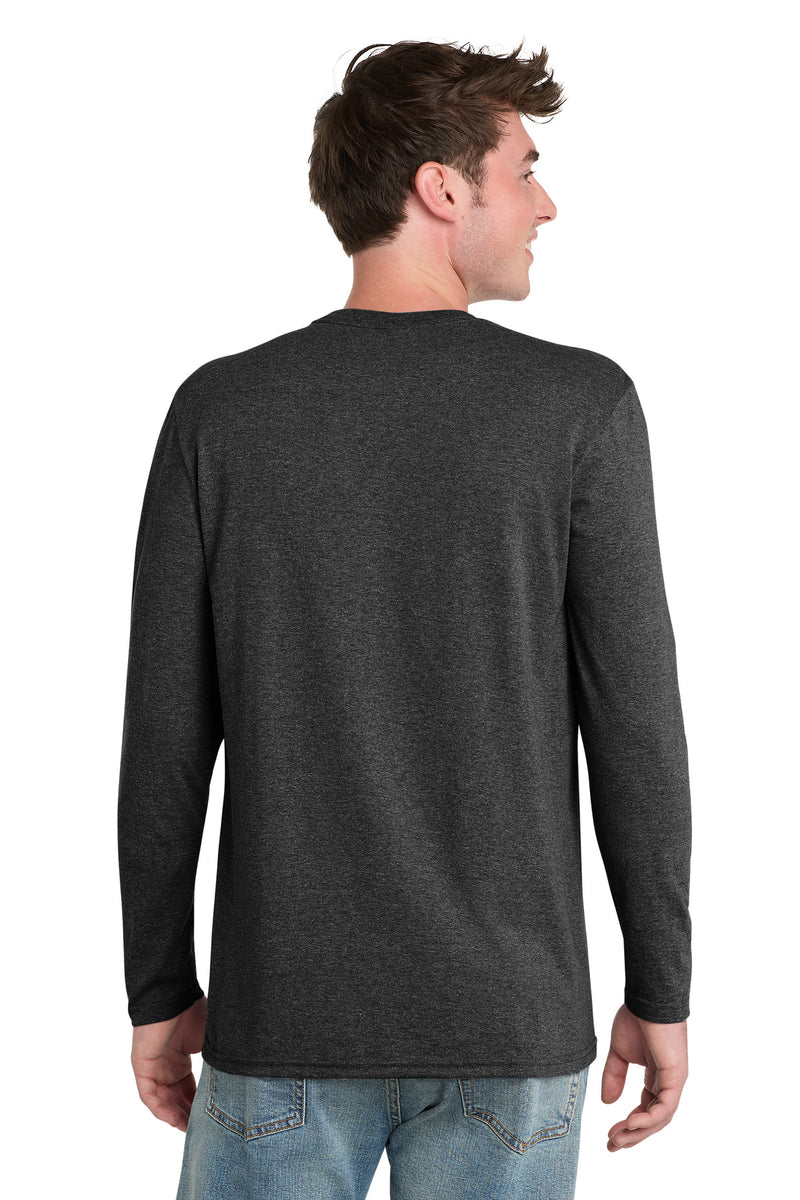 Port & Co Tri-Blend Long Sleeve Tee - Black Heather