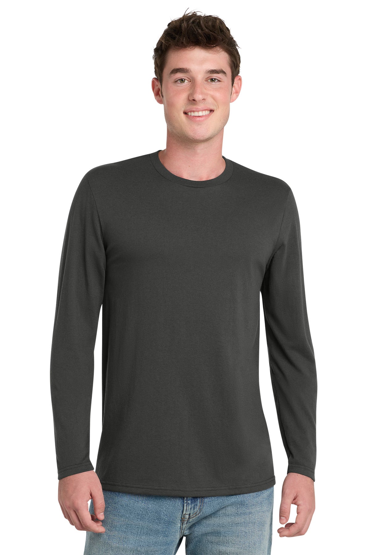 Port & Co Tri-Blend Long Sleeve Tee - Coal Grey