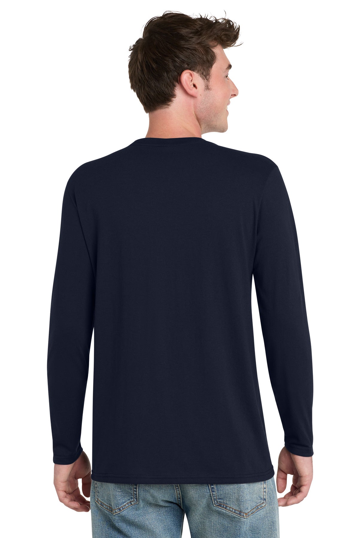Port & Co Tri-Blend Long Sleeve Tee - Deep Navy