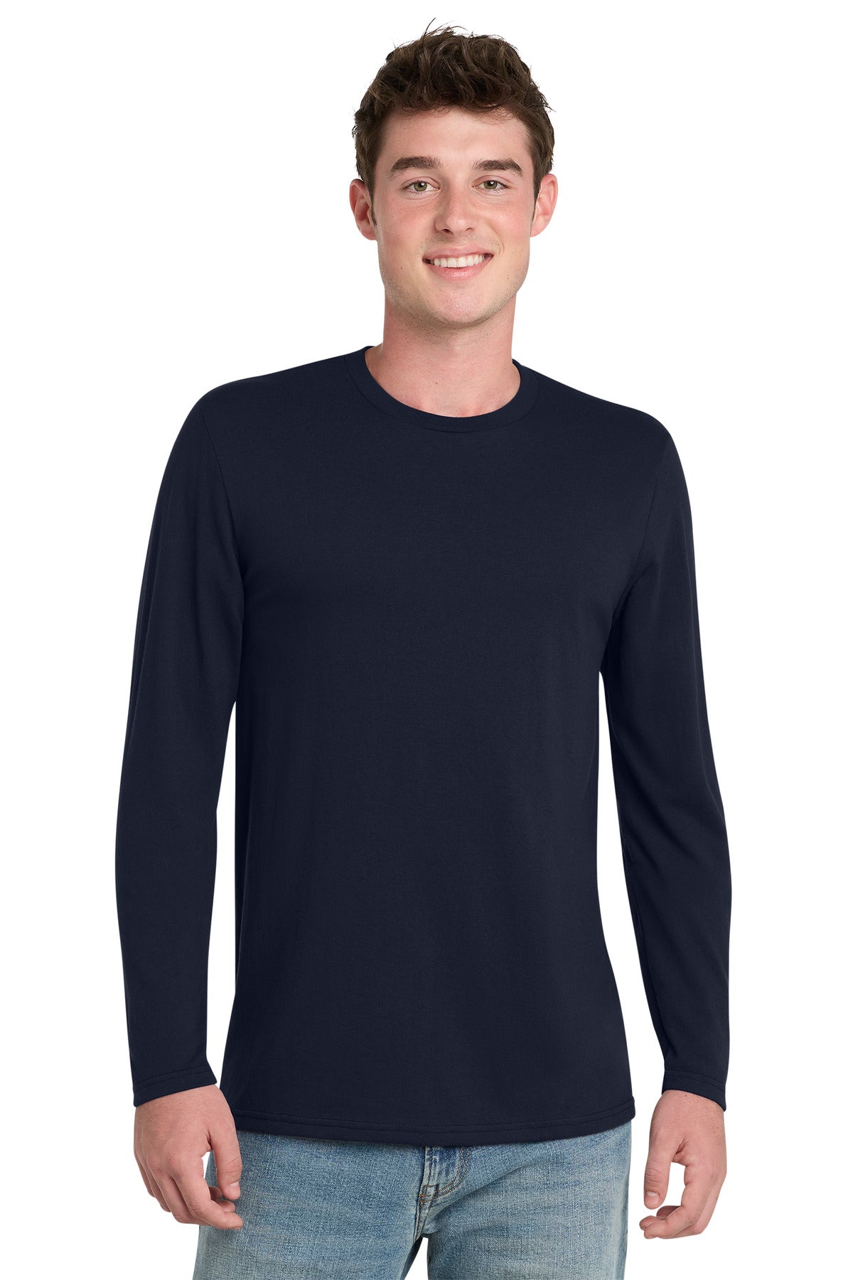 Port & Co Tri-Blend Long Sleeve Tee - Deep Navy