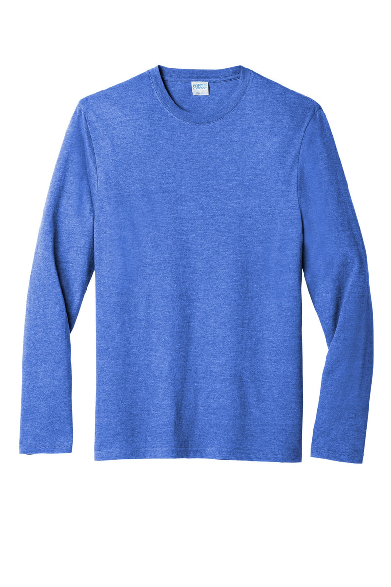 Port & Co Tri-Blend Long Sleeve Tee - Heather Royal