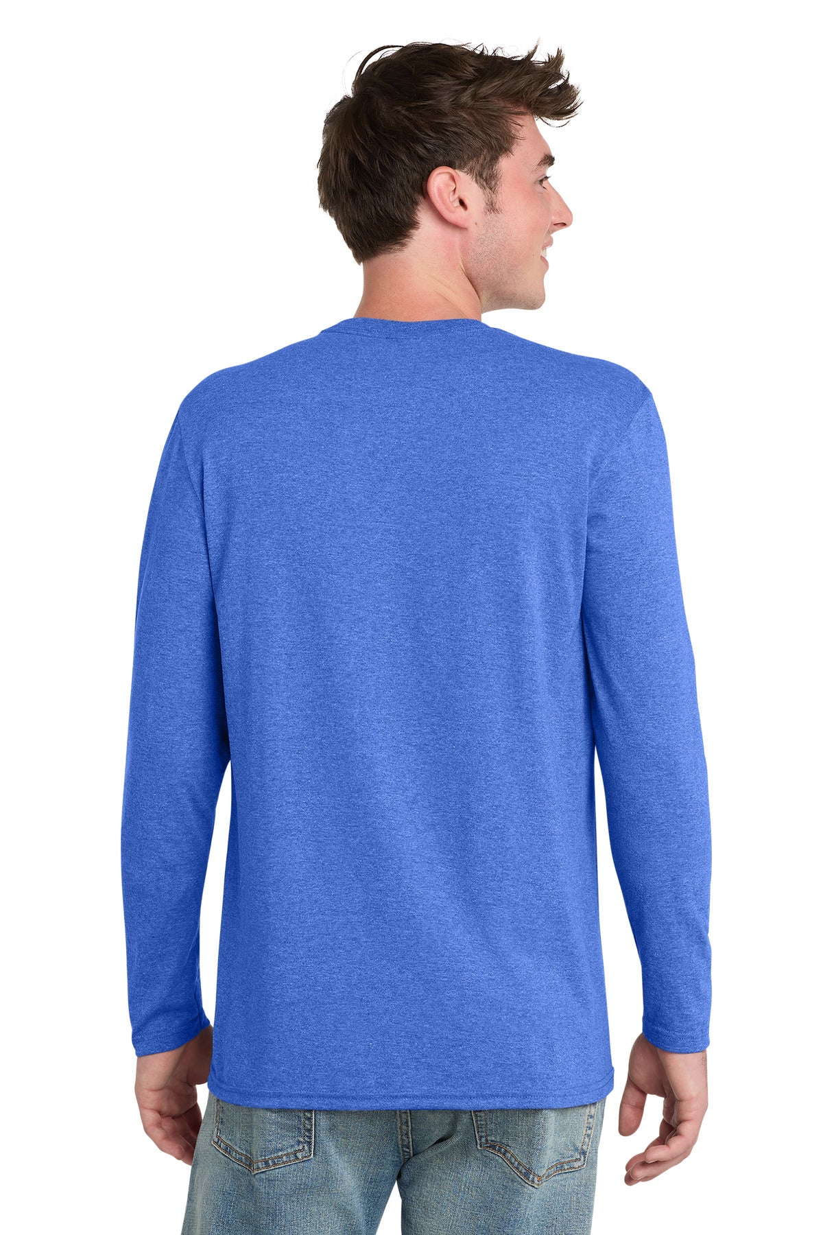 Port & Co Tri-Blend Long Sleeve Tee - Heather Royal