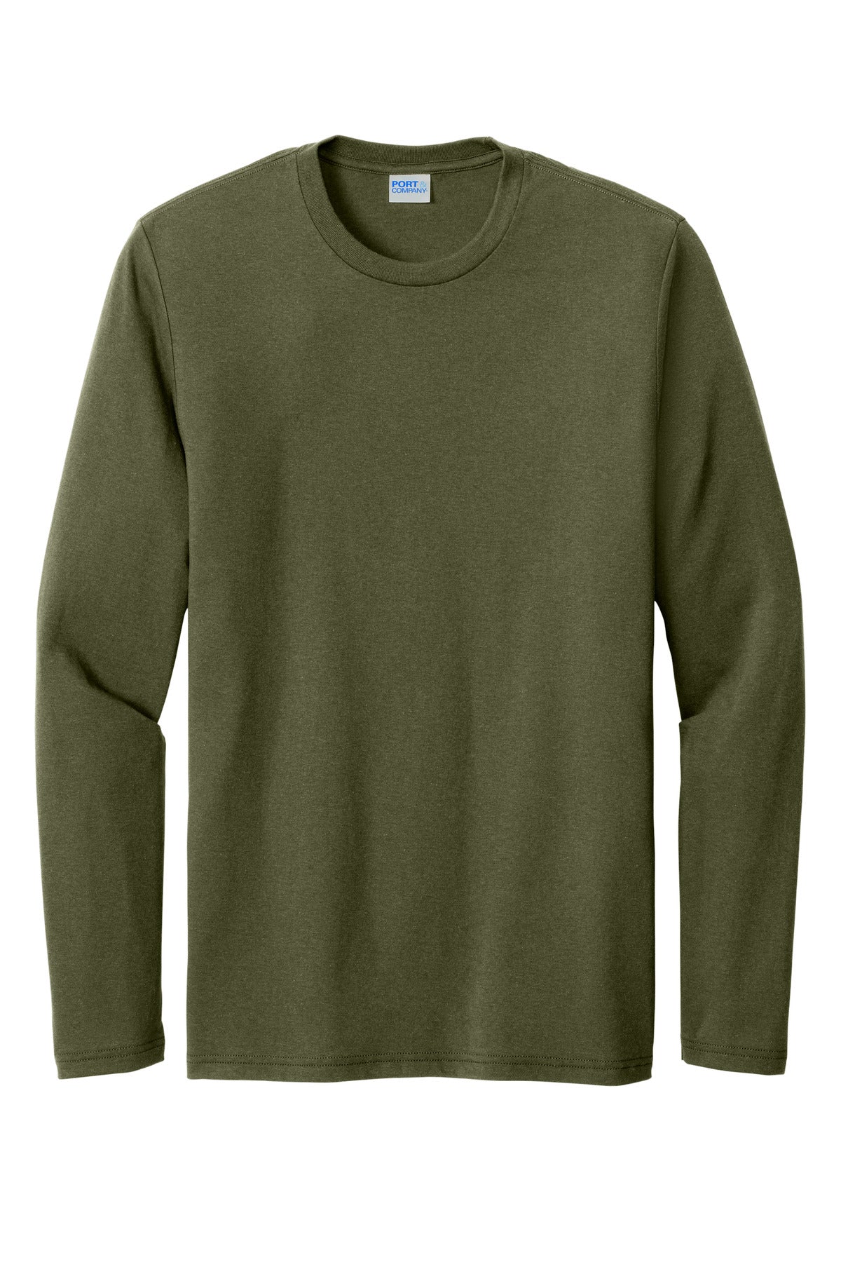 Port & Co Tri-Blend Long Sleeve Tee - Military Green Heather