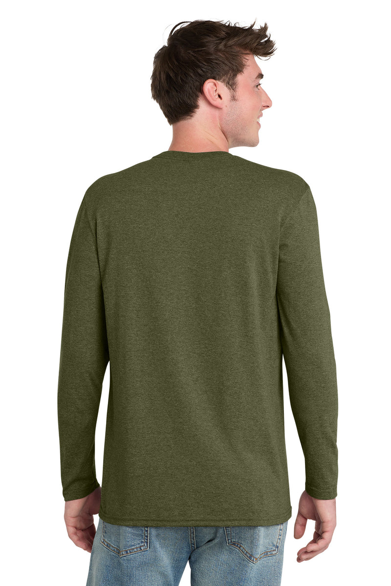 Port & Co Tri-Blend Long Sleeve Tee - Military Green Heather
