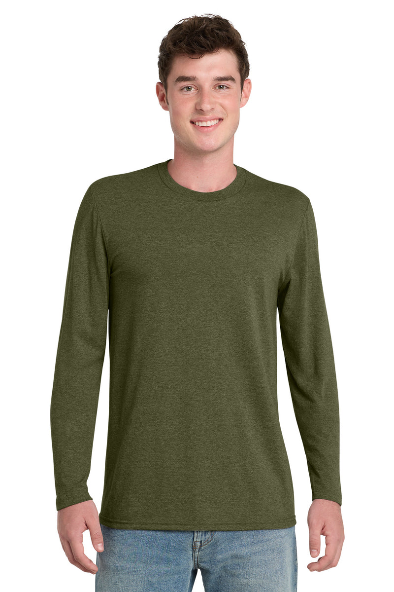 Port & Co Tri-Blend Long Sleeve Tee - Military Green Heather