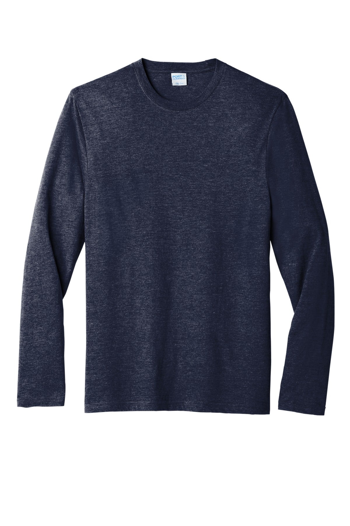 Port & Co Tri-Blend Long Sleeve Tee - Team Navy Heather
