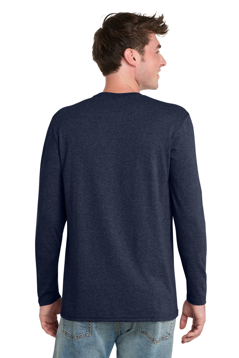 Port & Co Tri-Blend Long Sleeve Tee - Team Navy Heather