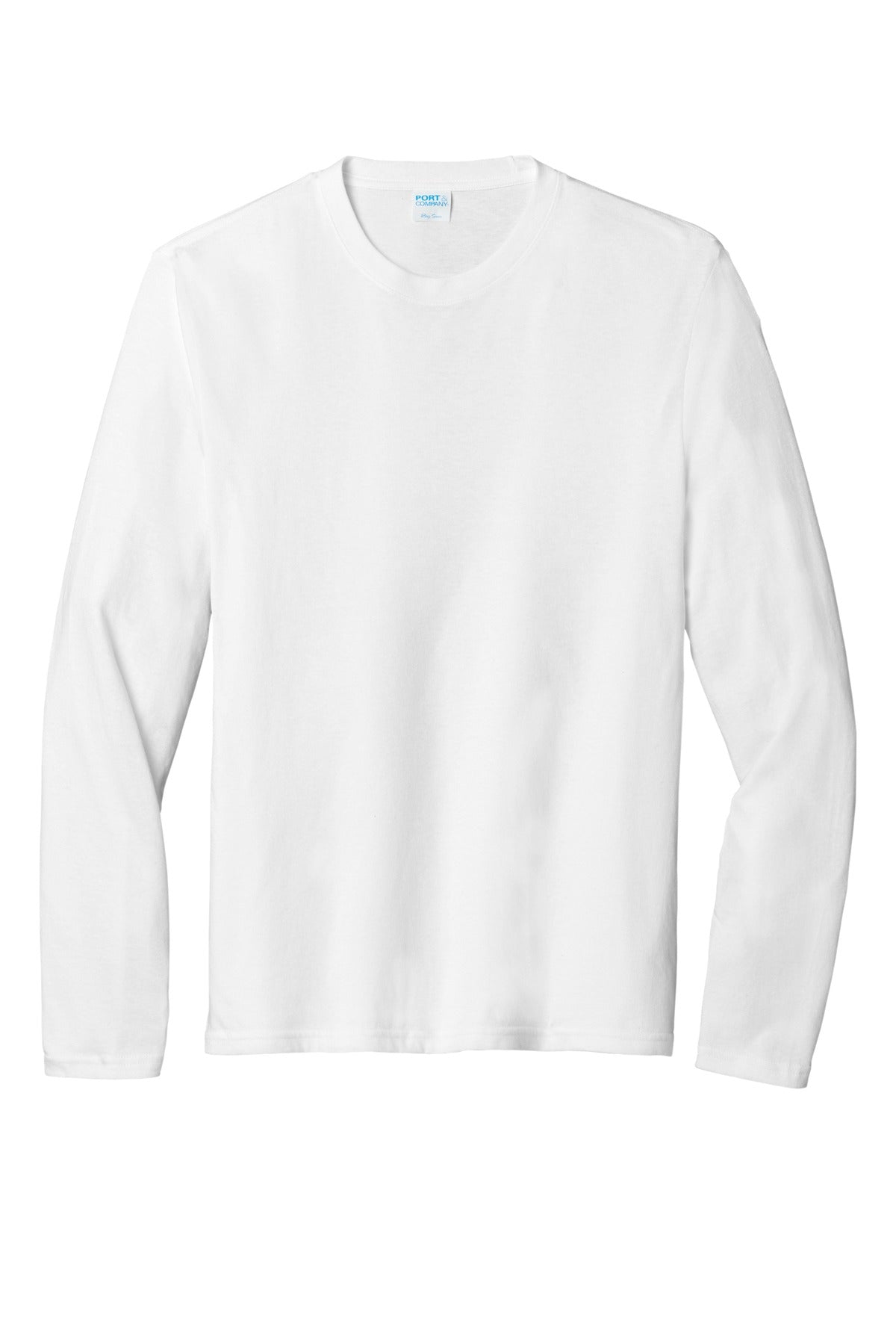 Port & Co Tri-Blend Long Sleeve Tee - White