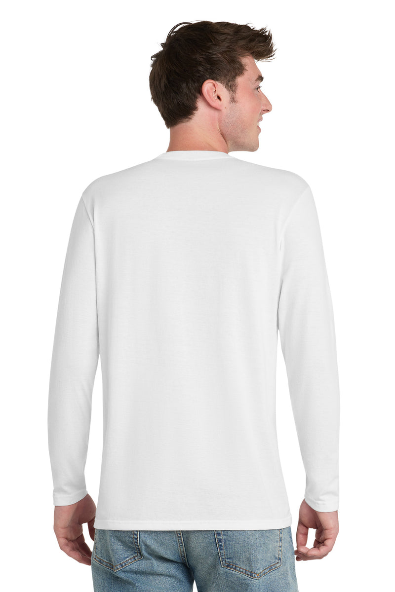 Port & Co Tri-Blend Long Sleeve Tee - White