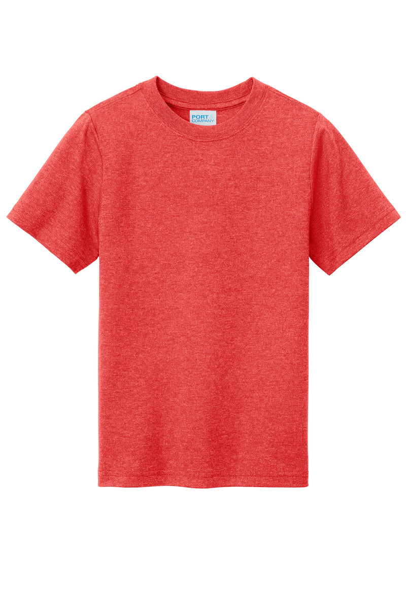 Port & Co Youth Tri-Blend Tee - Bright Red Heather