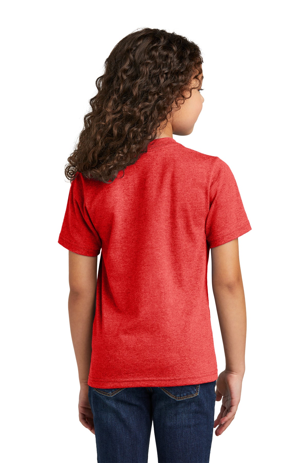 Port & Co Youth Tri-Blend Tee - Bright Red Heather