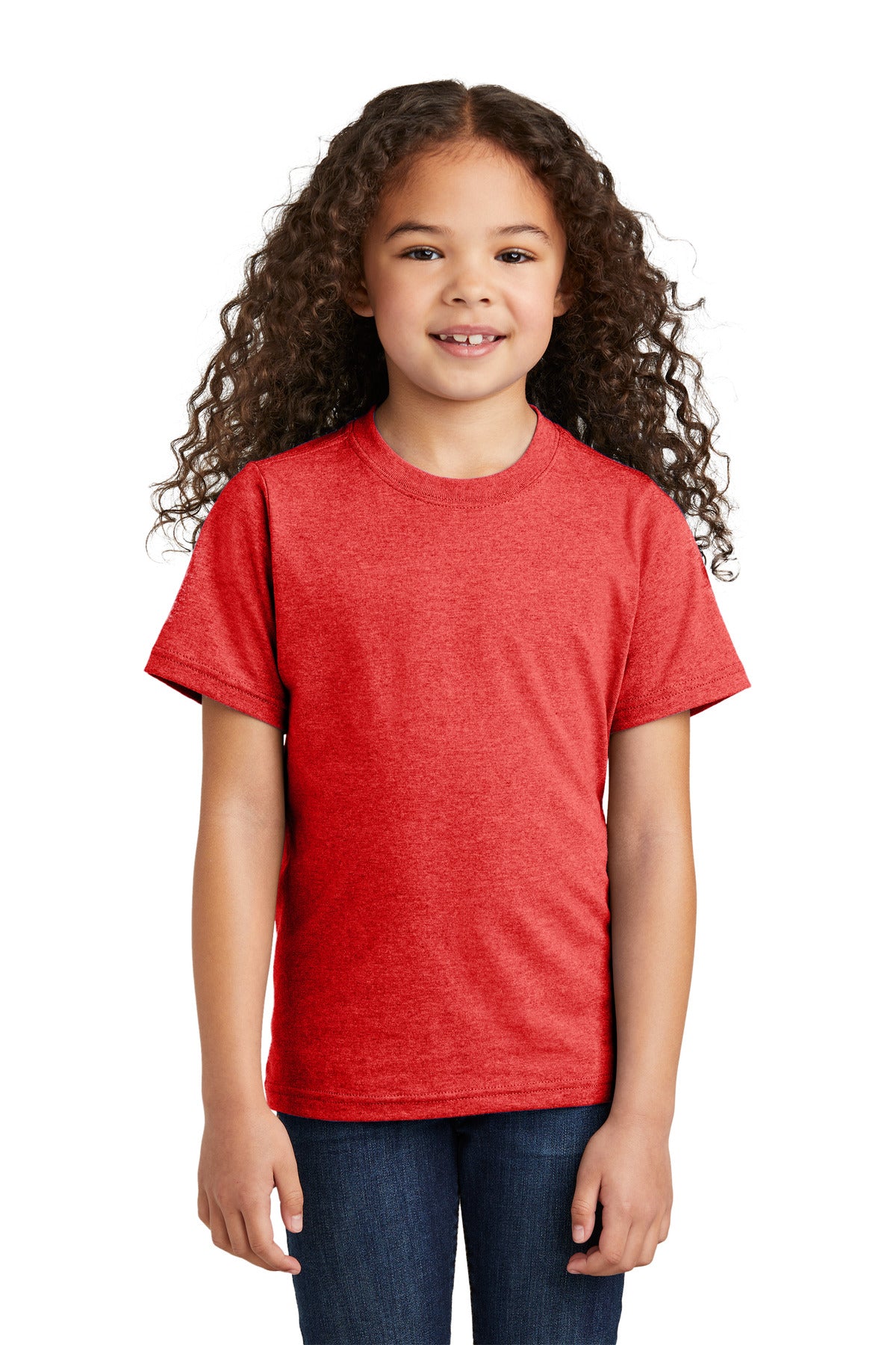 Port & Co Youth Tri-Blend Tee - Bright Red Heather