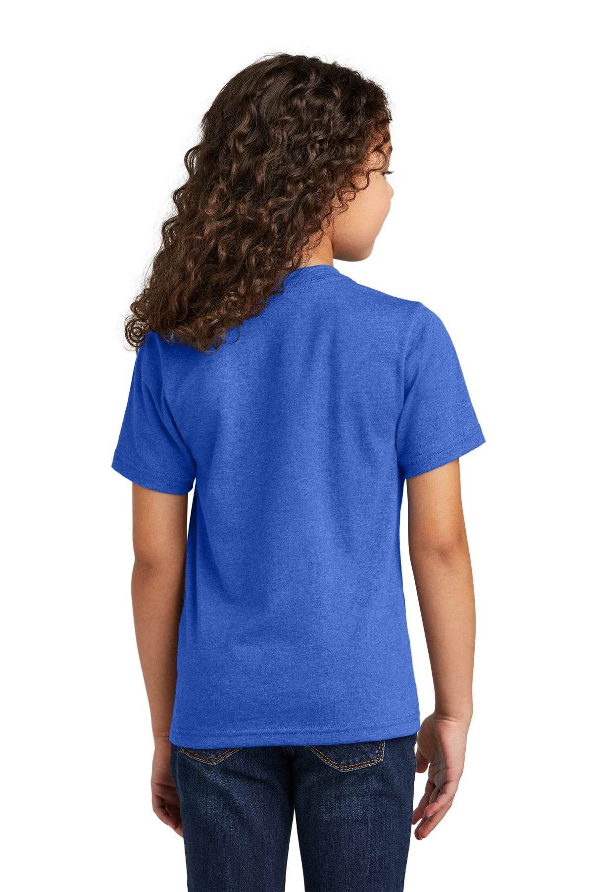 Port & Co Youth Tri-Blend Tee - Heather Royal