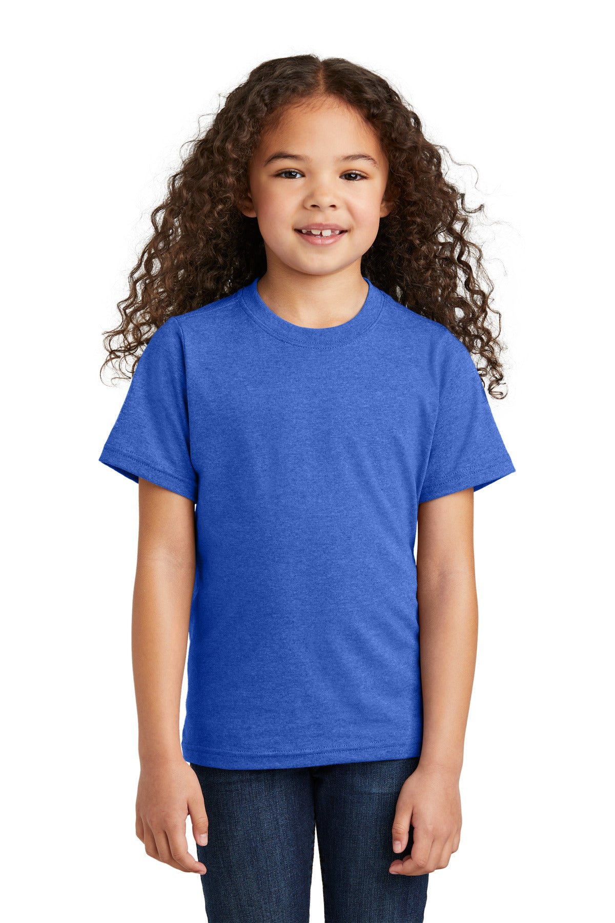 Port & Co Youth Tri-Blend Tee - Heather Royal