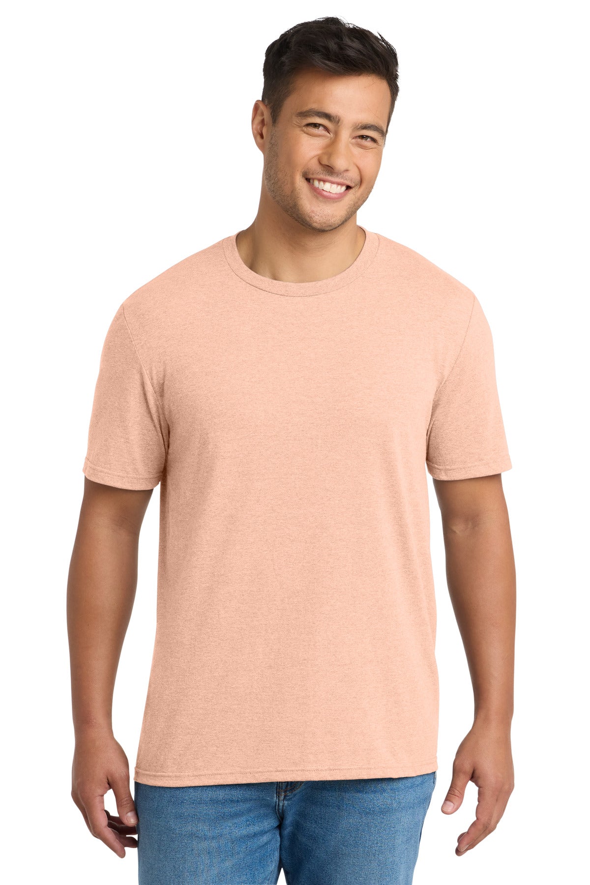 Port & Co Tri-Blend Tee - Heathered Dusty Peach