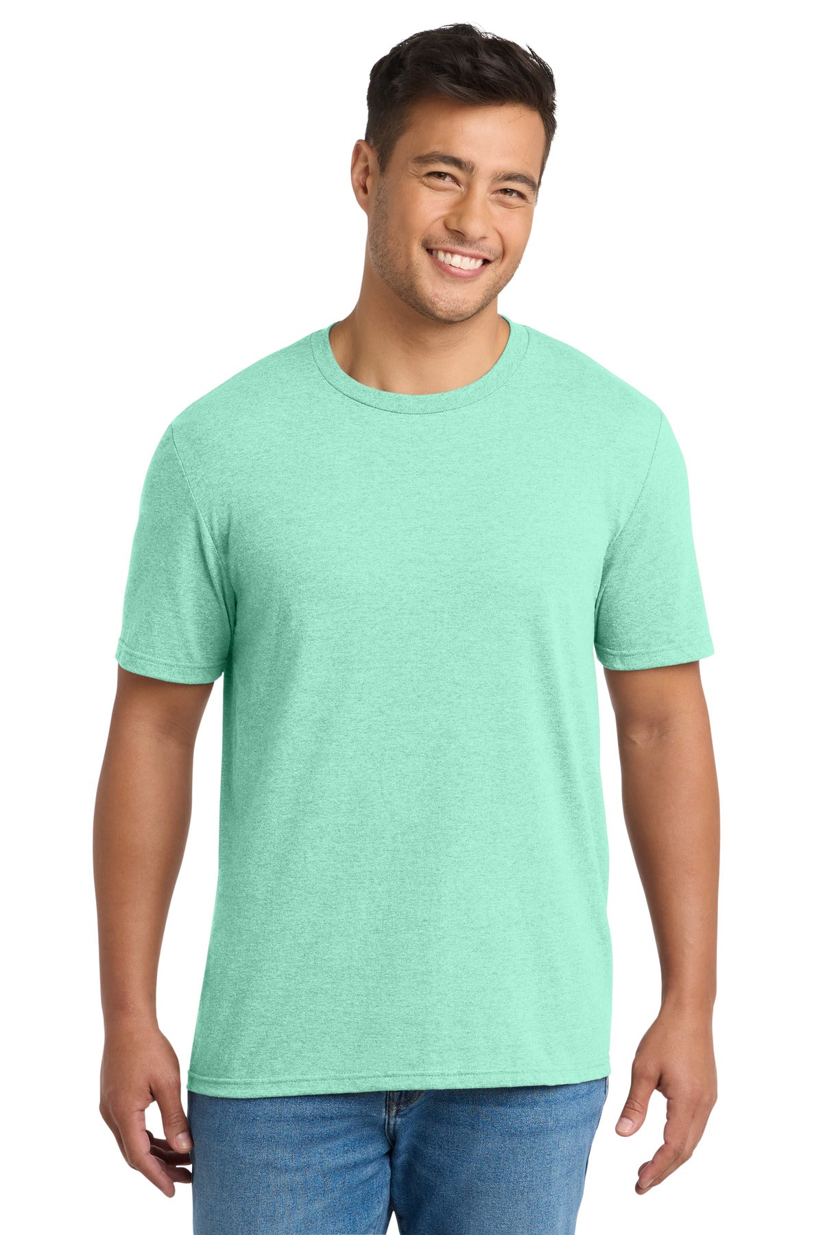 Port & Co Tri-Blend Tee - Heather Jadeite