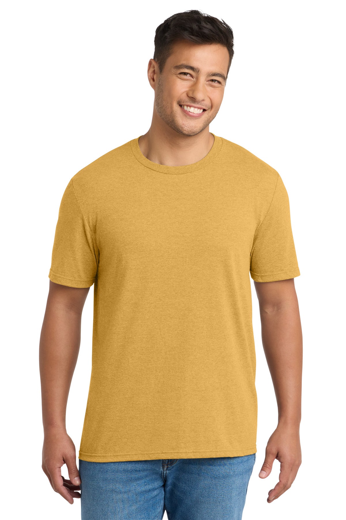 Port & Co Tri-Blend Tee - Ochre Yellow Heather
