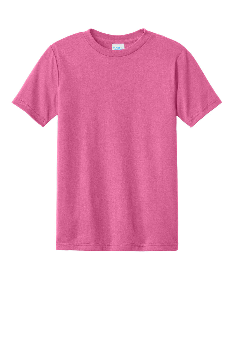 Port & Co Youth CVC Tee - Awareness Pink
